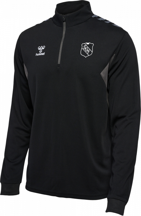 Hummel - Sgf Fodbold Half-Zip Men - Zwart & wit
